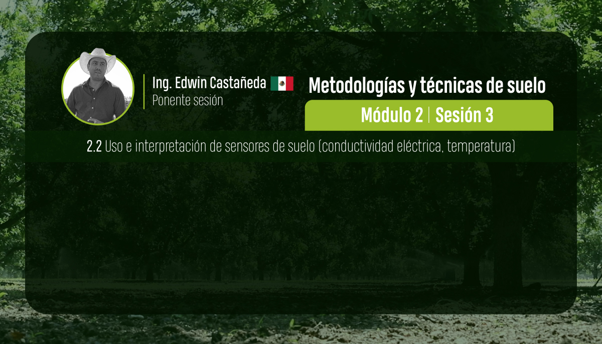 Uso e interpretación de sensores de suelo (conductividad eléctrica, temperatura)